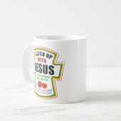 Mug Ramassez Avec Jésus Drôle Christian Ketchup Tomate (Devant gauche)