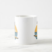 Mug Rame SUP Couché | Graphisme de Planche à Pagaie Bl (Centre)