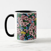 Mug Rameaux bleus dans le cerisier en fleurs sur le bl (Gauche)