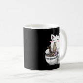Mug Ramen Cat Kawaii Anime Otaku T-Shirt (Devant droit)