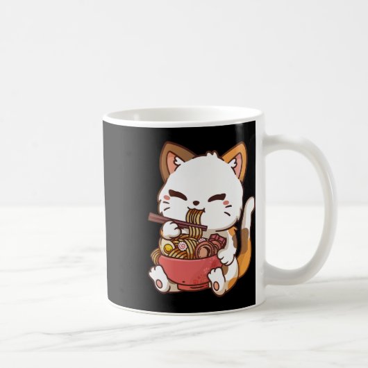 Mug Ramen Chat Anime Kawaii Chat Manger Ramen (Droite)