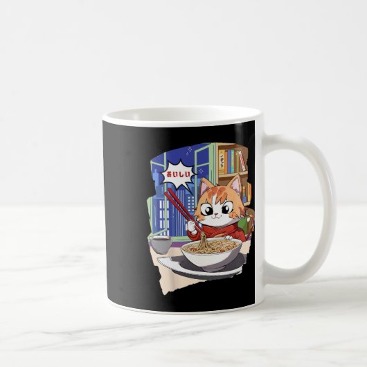 Mug Ramen Kawaii Cat Anime (Droite)