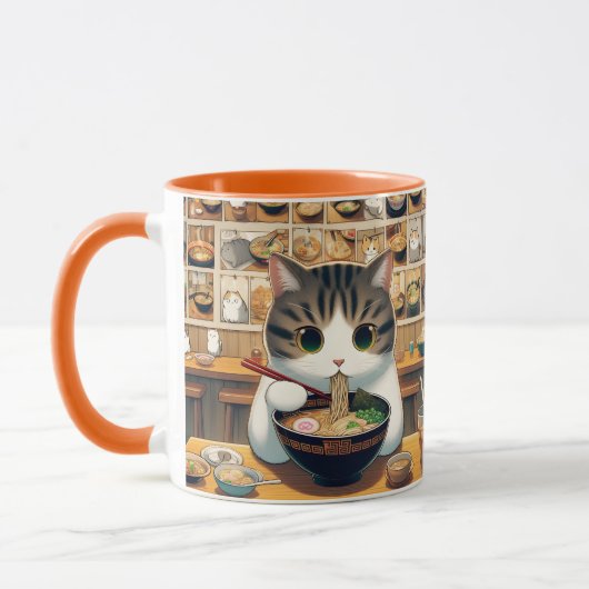 Mug Ramen mangeant de chat Munchkin (Gauche)