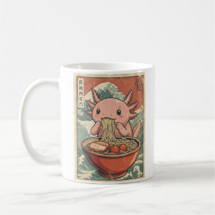 Mug Ramen Rétro Axolotl Art de nourriture japonais Kaw