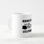 Mug Ramenez la Silhouette de voiture de course V12 (Devant gauche)
