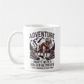 Mug Randonnée d'aventure avec Golden Retriever Design (Gauche)