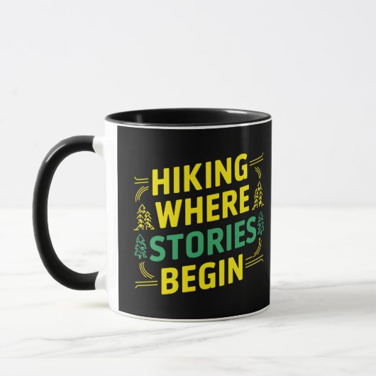 Mug Randonnée où les histoires commencent (Gauche)
