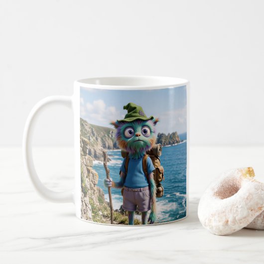 Mug Randonneur à Fourrure Mignon et Fantaisiste (Avec donut)