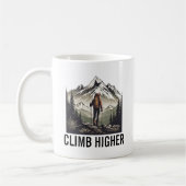 Mug Randonneur de montagne grimpe plus haut  (Gauche)