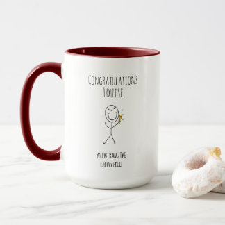 Mug Rang the chemo bell félicitations personnalisable