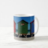 Mug Rangée de cases de plage aux couleurs vives (Devant droit)