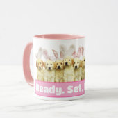 Mug Rangée de lapins chiots (Devant gauche)