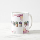 Mug Rangée de mini succulentes en pot (Devant droit)