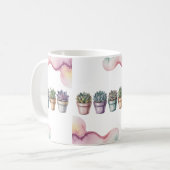 Mug Rangée de mini succulentes en pot (Devant gauche)