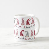 Mug Rangées de gnomes de vacances dans la neige (Devant droit)
