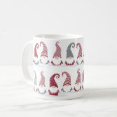 Mug Rangées de gnomes de vacances dans la neige (Devant gauche)
