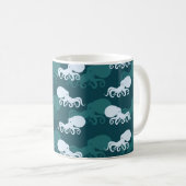 Mug Rangées de motif de poulpe (Devant droit)