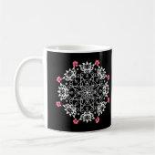 Mug Rangoli blanc avec hibiscus (Gauche)