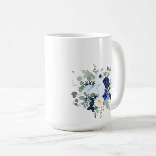 Mug Ranunculus Anemone Hydrangea Rose arrière - plan b (Devant droit)