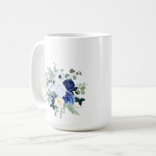 Mug Ranunculus Anemone Hydrangea Rose arrière - plan b (Devant gauche)