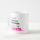 Mug Rap Chanson Lyrics Funky Rose moderne Typographie (Devant gauche)