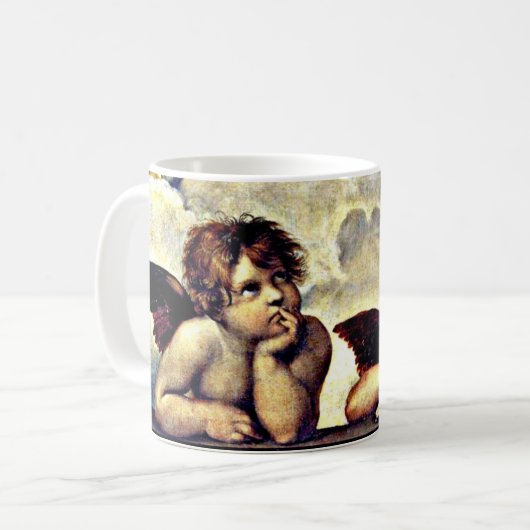 Mug Raphael : Putti, Détail de la Vierge Sixtine, (Devant gauche)