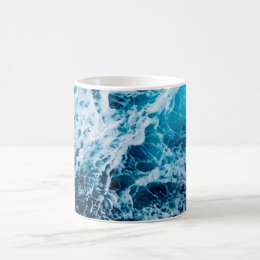 Mug Rapid sea while sailing ship. Dramatic and picture (Centre)