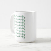 Mug Rappel amusant de retraite verte et blanche (Devant gauche)