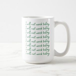 Mug Rappel amusant de retraite verte et blanche
