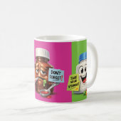 Mug Rappel de prise de pilule couleur (Devant droit)