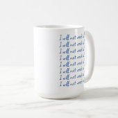 Mug Rappel de retraite drôle bleu et blanc (Devant droit)
