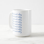 Mug Rappel de retraite drôle bleu et blanc (Devant gauche)