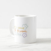 Mug Rappel Douceur Simple Fleur Pastel Doodle Paix (Devant gauche)