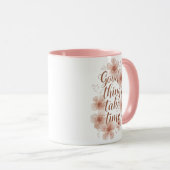 Mug Rappel doux avec des florales douces (Devant droit)