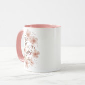 Mug Rappel doux avec des florales douces (Devant gauche)