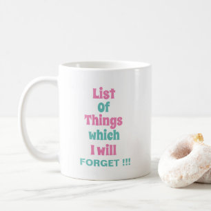 Mug Rappel drôle pour les personnes étourdies Drôle