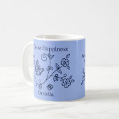 Mug rappel papillon bleu (Devant gauche)