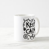 Mug Rappel simple Garder le calme Clack blanc Doodé pr (Devant droit)