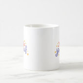 Mug Rappel Simple Lettre Colorée Étoiles Joyeuses (Centre)