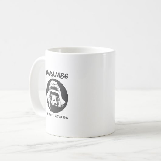 Mug Rappelez-vous Harambe (Devant gauche)