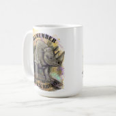 Mug Rappelez-vous le rhinocéros noir (Devant gauche)