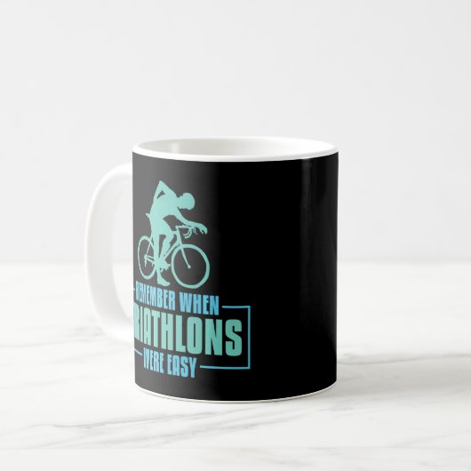 Mug Rappelez-vous quand les Triathlons étaient faciles (Devant gauche)