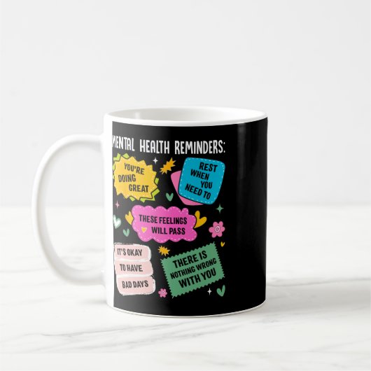 Mug Rappels de santé mentale (Gauche)