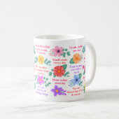 Mug Rappels quotidiens Affirmation motivationnelle pos (Devant droit)