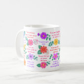 Mug Rappels quotidiens Affirmation motivationnelle pos (Devant gauche)