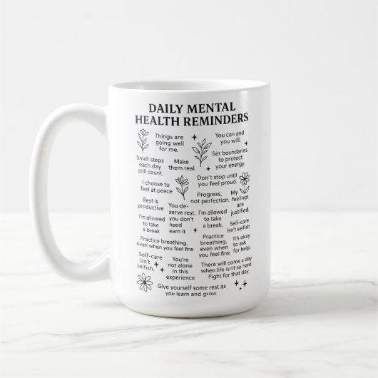 Mug Rappels quotidiens en santé mentale (Gauche)
