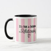 Mug Rapport au-dessus de rayure Tasse-Rose de café de (Gauche)