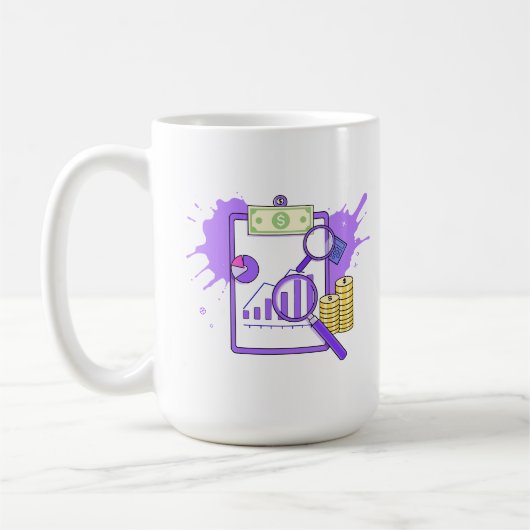 Mug Rapport d'analyse financière Argent Loupe (Gauche)