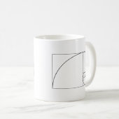 Mug Rapport d'or en spirale de Fibonacci (Devant droit)
