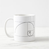 Mug Rapport d'or en spirale de Fibonacci (Gauche)